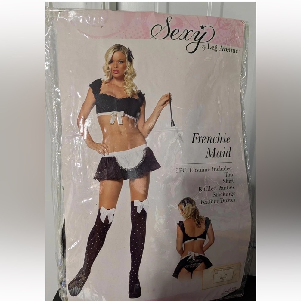 Leg Avenue Black and White French Maid Costume - Picture 2 of 3